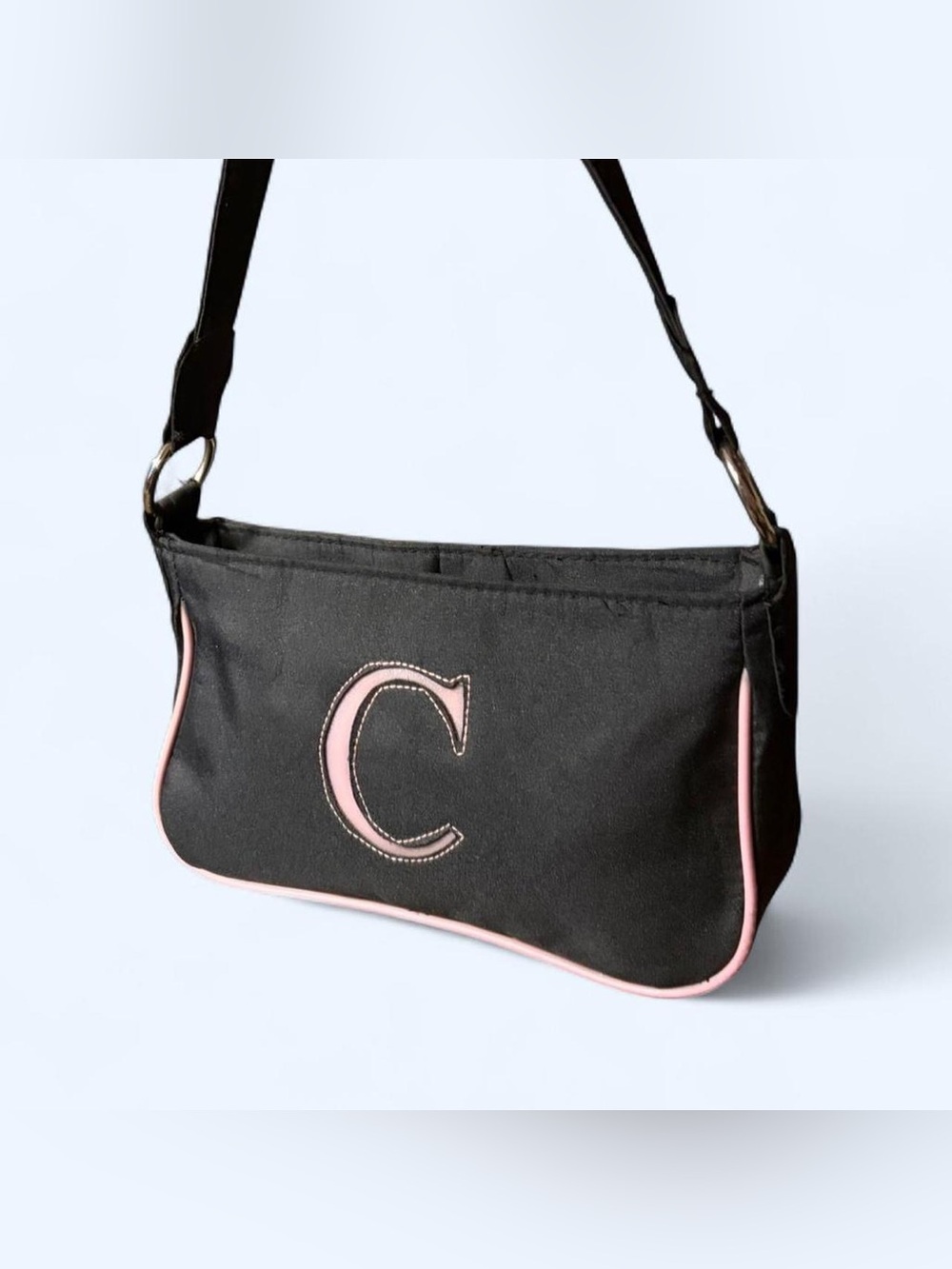 Y2K Black C Initial Purse!